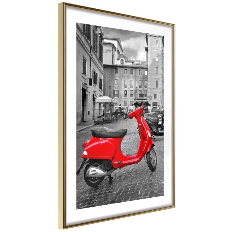 Poster My Dream - red scooter and black-and-white architecture of Italy 118576 additionalImage 8