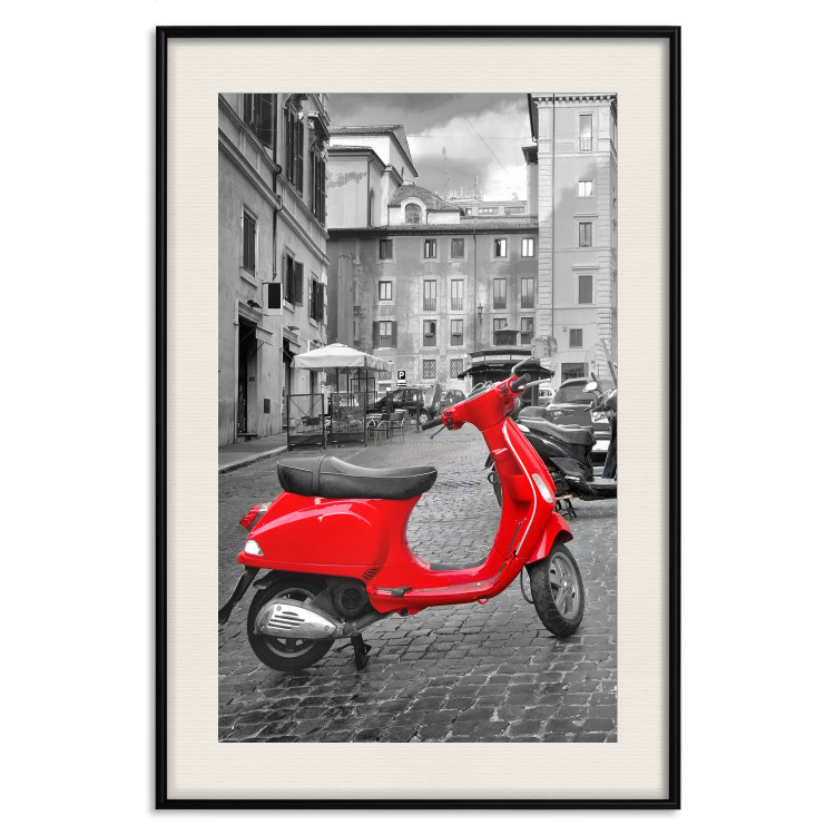 Poster My Dream - red scooter and black-and-white architecture of Italy 118576 additionalImage 18
