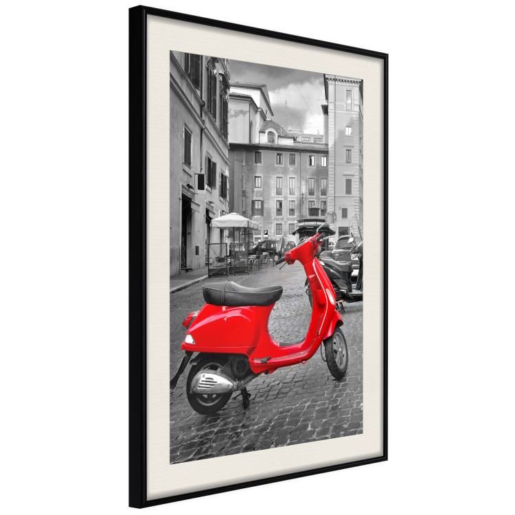 Poster My Dream - red scooter and black-and-white architecture of Italy 118576 additionalImage 3
