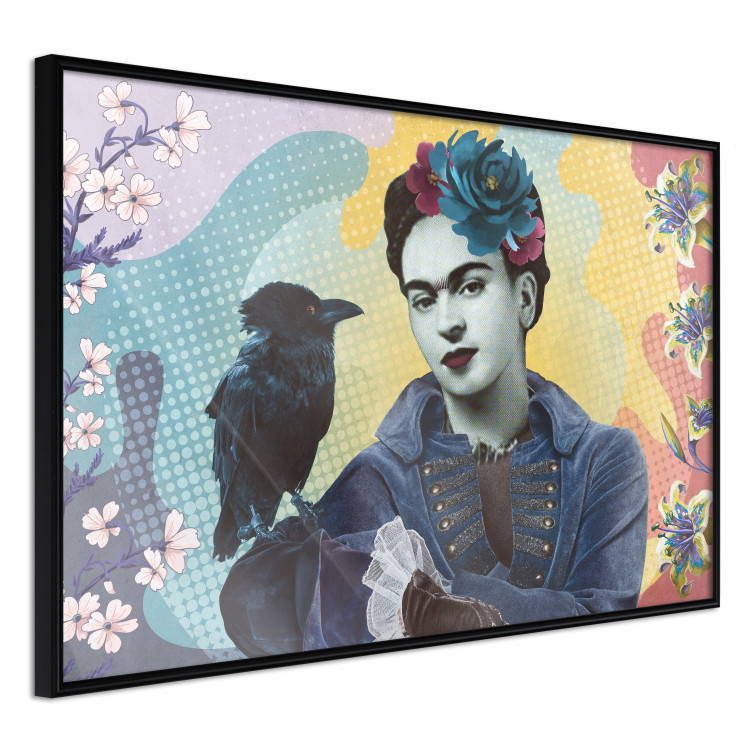 Poster Totemic Frida - colorful composition with a woman and a black bird 121976 additionalImage 10