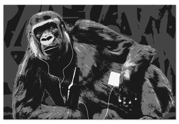 Canvas Print Favorite Podcast - Monkey illustration in pop art and graffiti style 122376