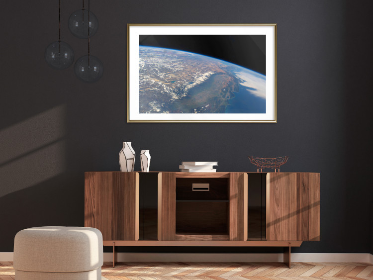 Wall Poster Power of Earth - planet Earth landscape against cloud backdrop over continents 123176 additionalImage 13