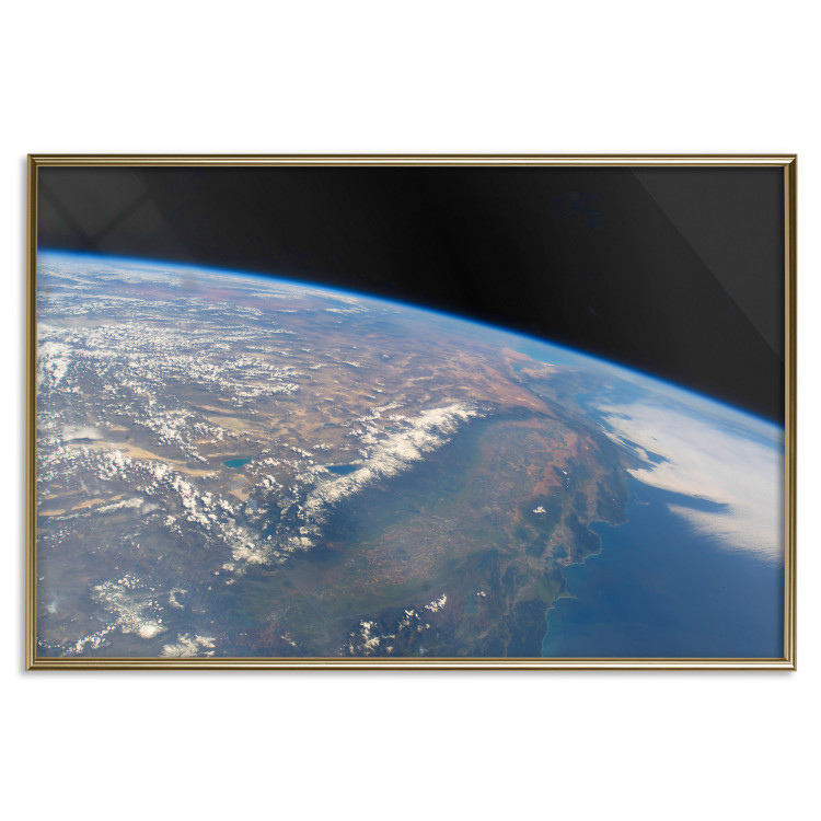 Wall Poster Power of Earth - planet Earth landscape against cloud backdrop over continents 123176 additionalImage 16