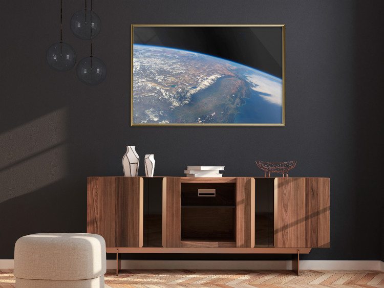 Wall Poster Power of Earth - planet Earth landscape against cloud backdrop over continents 123176 additionalImage 7