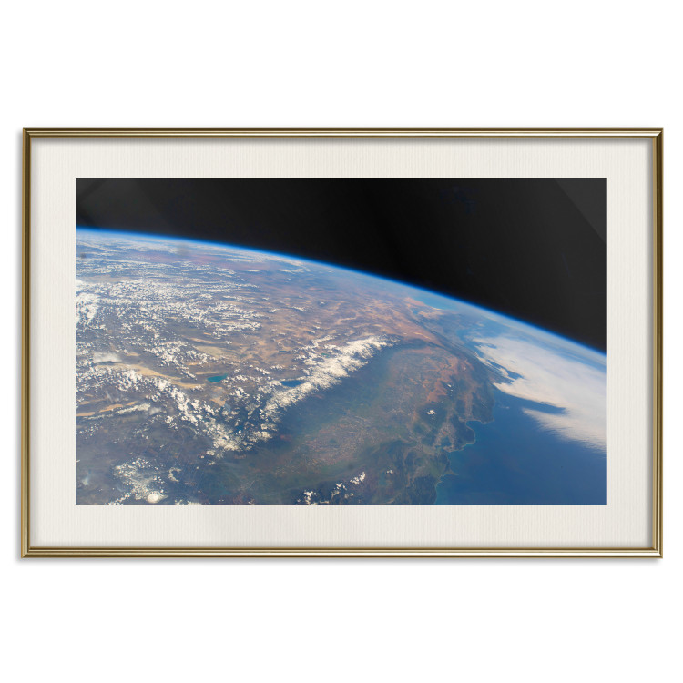 Wall Poster Power of Earth - planet Earth landscape against cloud backdrop over continents 123176 additionalImage 19