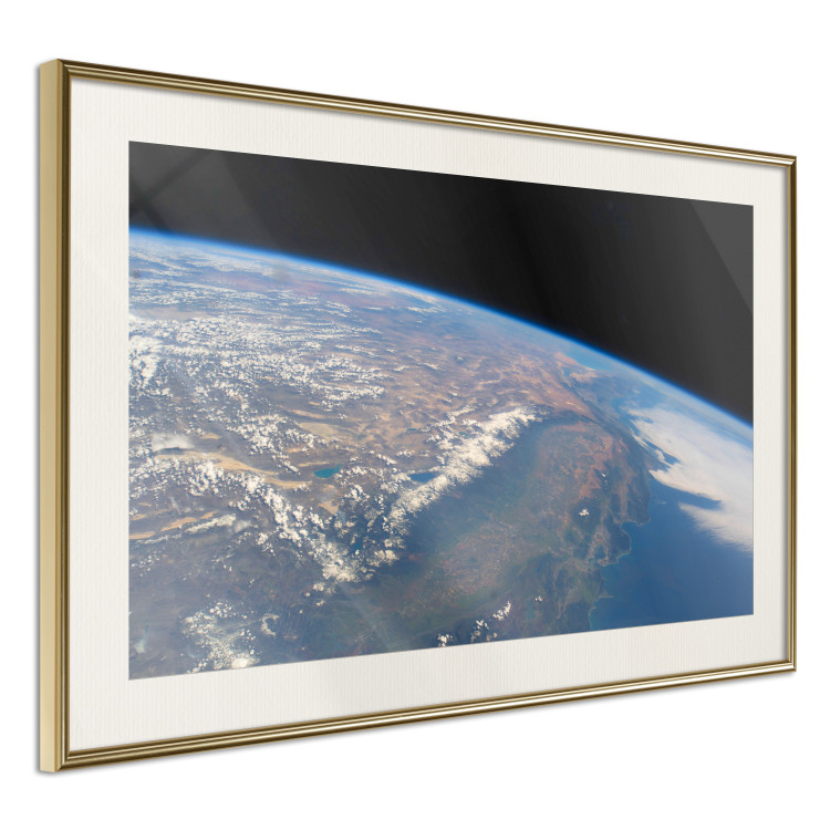 Wall Poster Power of Earth - planet Earth landscape against cloud backdrop over continents 123176 additionalImage 2