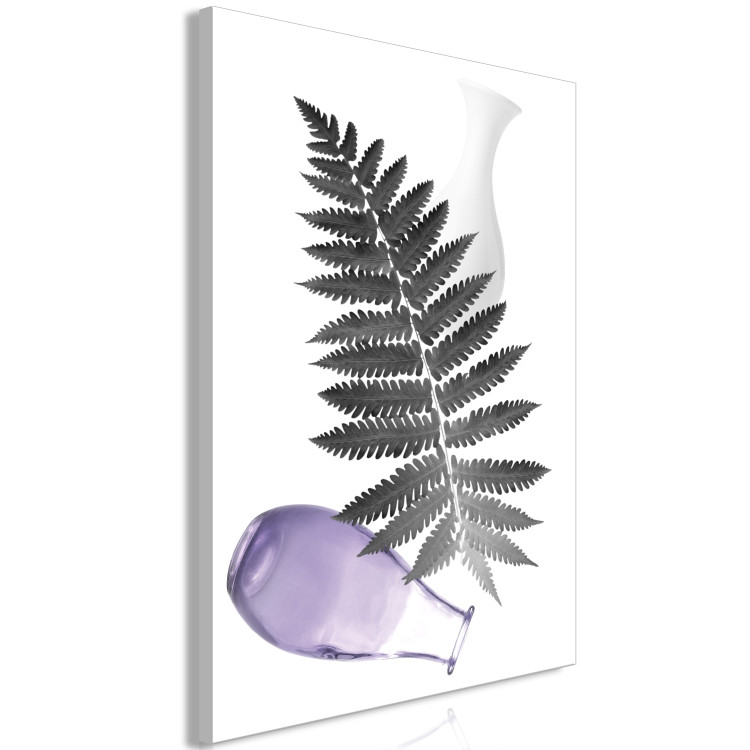 Canvas Art Print Fern leaf with vases - still life with a botanical motif 123276 additionalImage 2