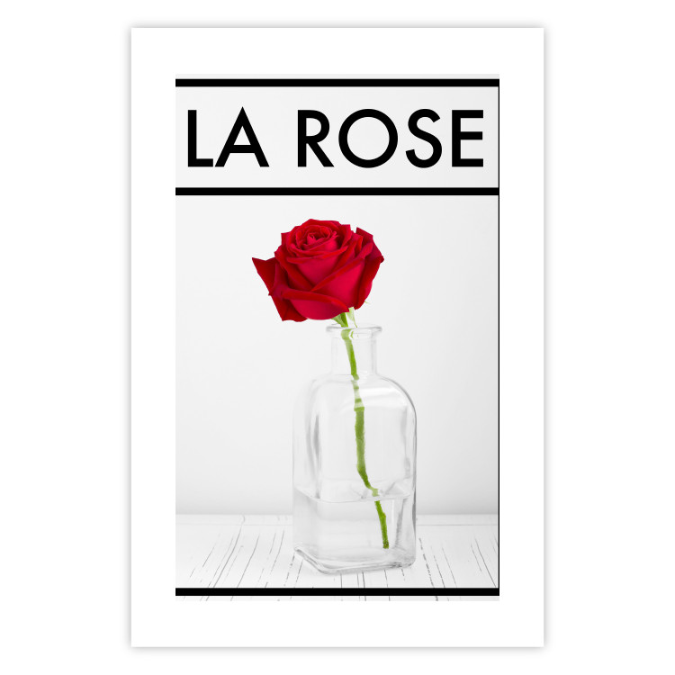 Poster The Rose - English captions and red rose flower in water-filled vase 123576 additionalImage 25