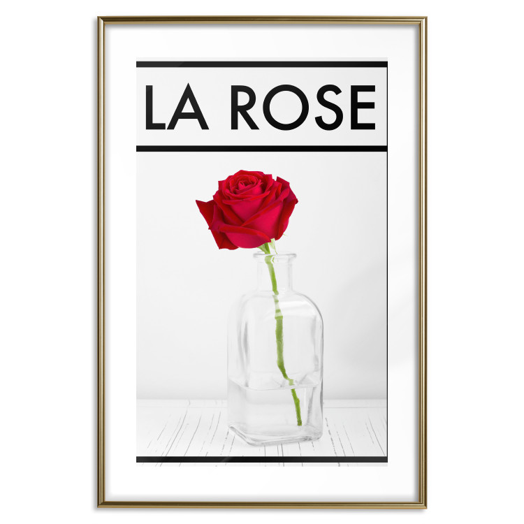 Poster The Rose - English captions and red rose flower in water-filled vase 123576 additionalImage 14