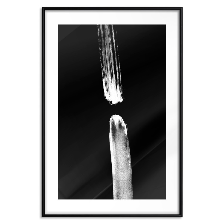 Wall Poster Night Traces - abstract white line on contrasting black background 123676 additionalImage 15