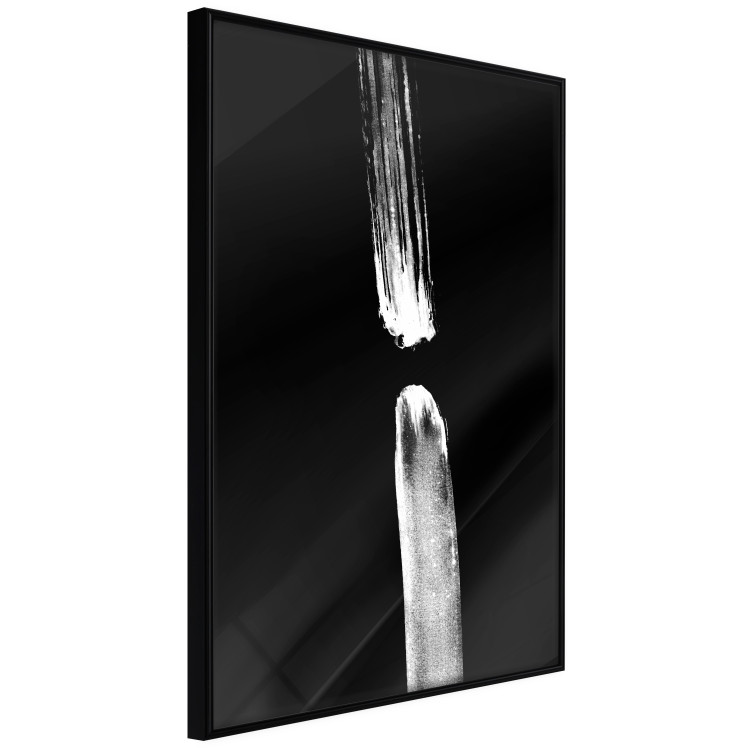 Wall Poster Night Traces - abstract white line on contrasting black background 123676 additionalImage 10