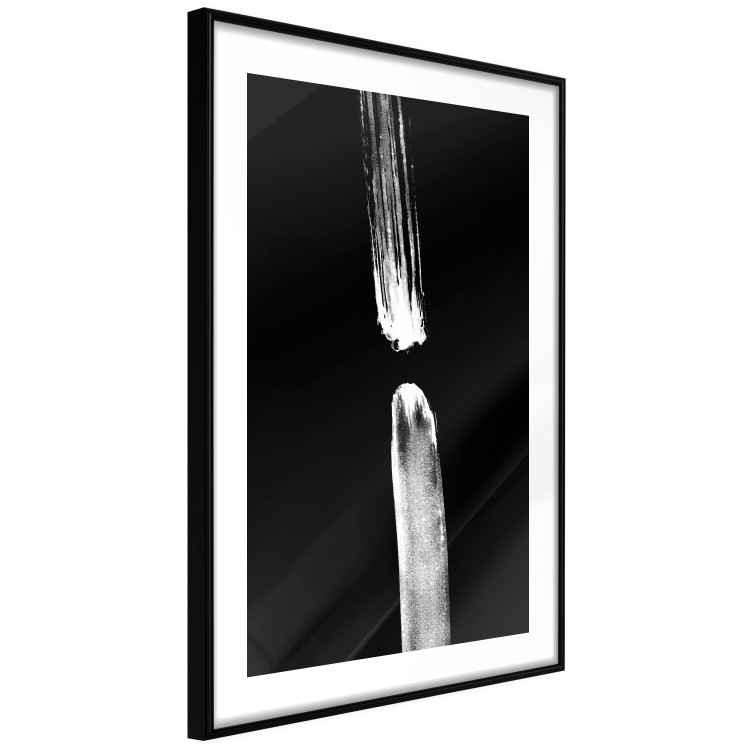 Wall Poster Night Traces - abstract white line on contrasting black background 123676 additionalImage 11