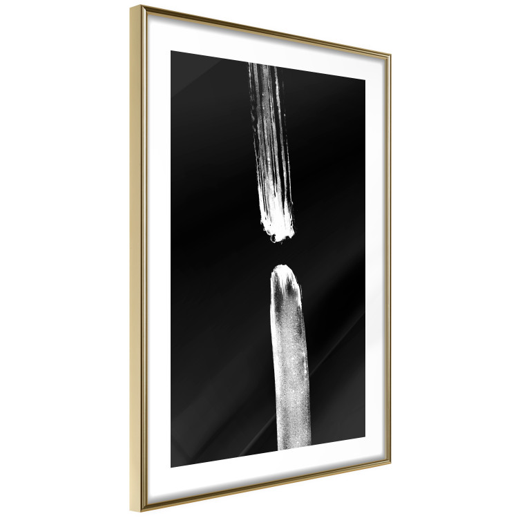 Wall Poster Night Traces - abstract white line on contrasting black background 123676 additionalImage 6