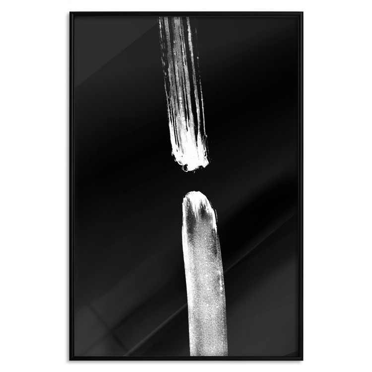 Wall Poster Night Traces - abstract white line on contrasting black background 123676 additionalImage 18