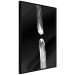 Wall Poster Night Traces - abstract white line on contrasting black background 123676 additionalThumb 10