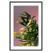 Wall Poster Botanical Detail - green leaves in light glow on pink background 123976 additionalThumb 15