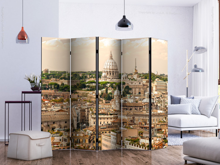 Room Divider Roman Holidays II (5-piece) - Italian architecture and clear sky 124176 additionalImage 2
