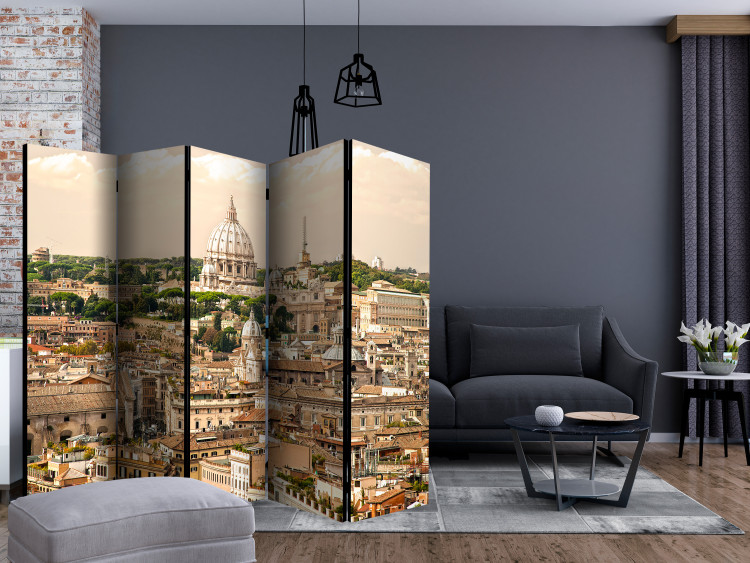 Room Divider Roman Holidays II (5-piece) - Italian architecture and clear sky 124176 additionalImage 4