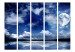 Room Separator Magical Night II (5-piece) - starry sky and clouds over the water 124276 additionalThumb 3