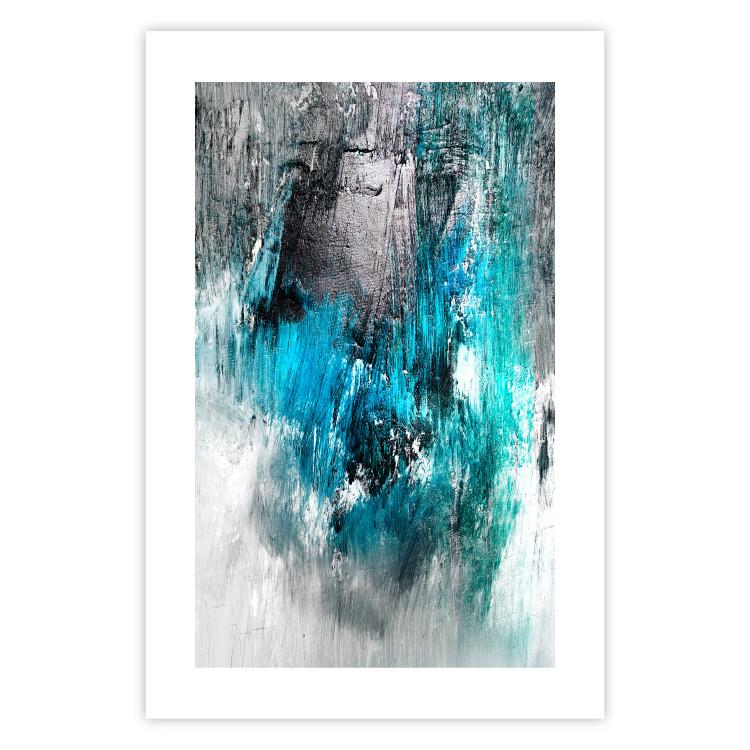Poster February Morning - gray and blue abstract texture 124476 additionalImage 18