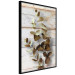 Wall Poster January Dawn - plant with brown leaves on a background of wooden planks 125276 additionalThumb 10