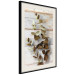 Wall Poster January Dawn - plant with brown leaves on a background of wooden planks 125276 additionalThumb 3