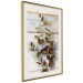 Wall Poster January Dawn - plant with brown leaves on a background of wooden planks 125276 additionalThumb 2