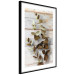 Wall Poster January Dawn - plant with brown leaves on a background of wooden planks 125276 additionalThumb 11