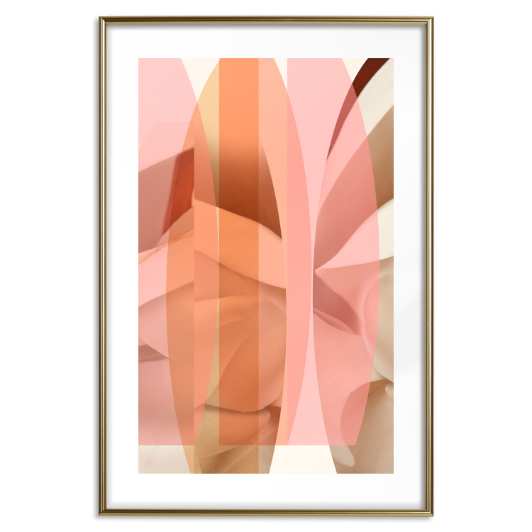 Poster Floral Kaleidoscope - abstract composition of pastel figures 126676 additionalImage 16