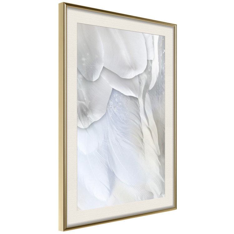 Wall Poster Providence - abstract composition of white feather wings and flowers 127876 additionalImage 2