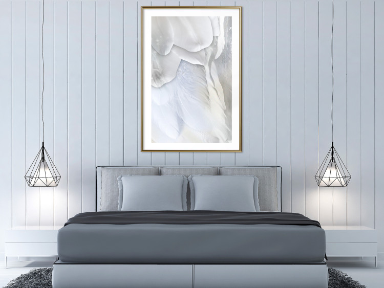 Wall Poster Providence - abstract composition of white feather wings and flowers 127876 additionalImage 23