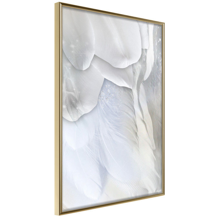 Wall Poster Providence - abstract composition of white feather wings and flowers 127876 additionalImage 12