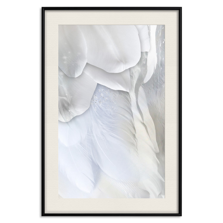 Wall Poster Providence - abstract composition of white feather wings and flowers 127876 additionalImage 19