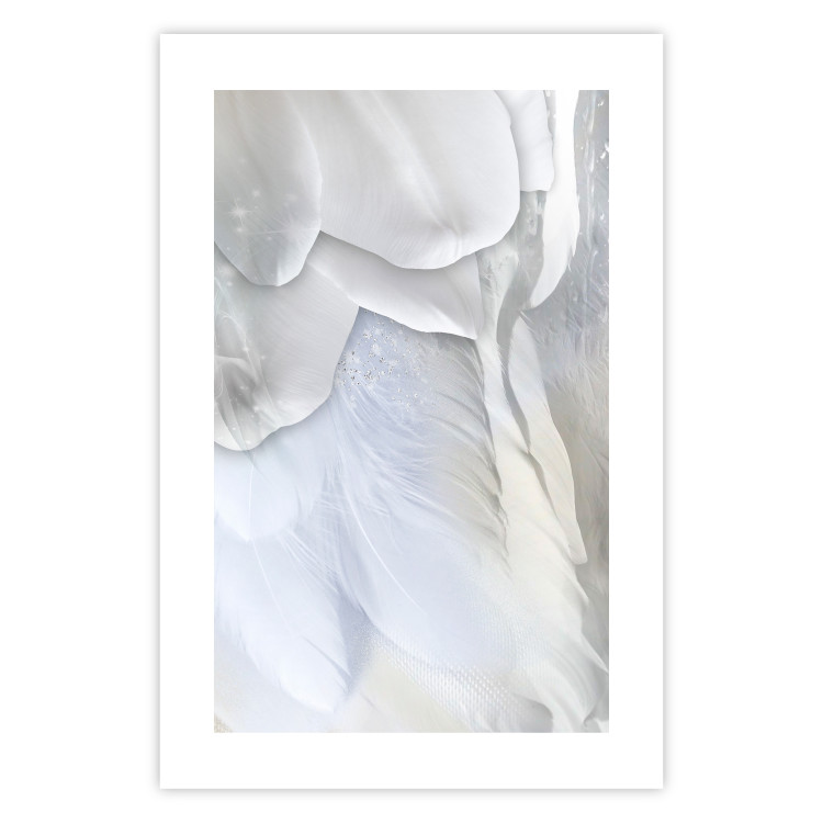 Wall Poster Providence - abstract composition of white feather wings and flowers 127876 additionalImage 17