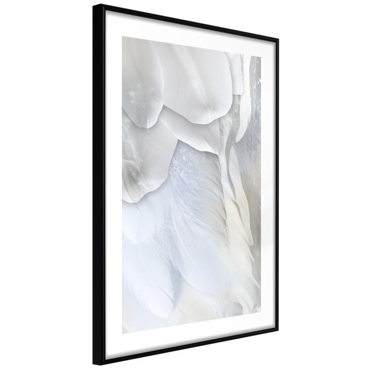Wall Poster Providence - abstract composition of white feather wings and flowers 127876 additionalImage 4