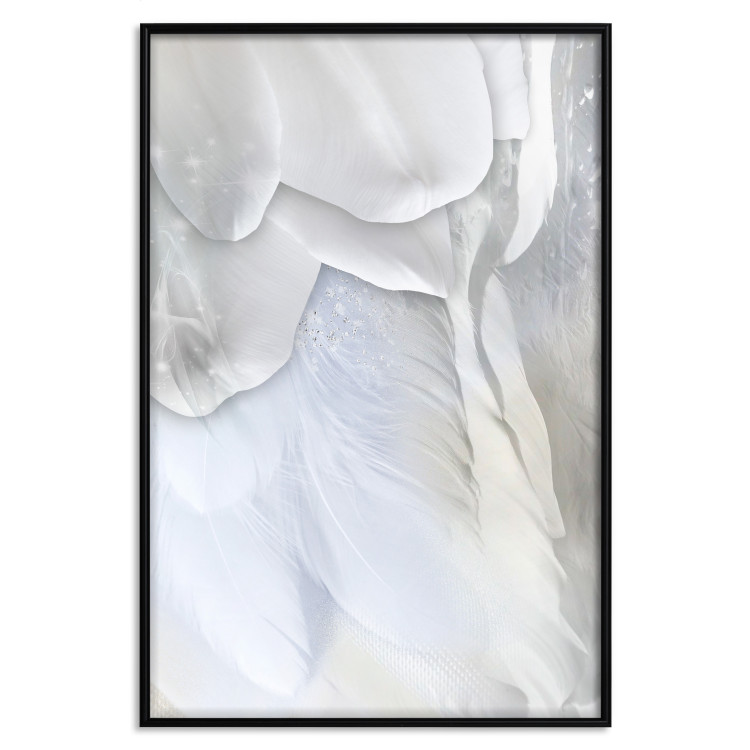 Wall Poster Providence - abstract composition of white feather wings and flowers 127876 additionalImage 16