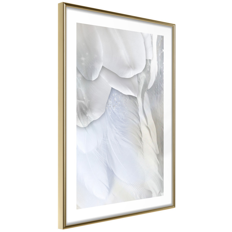 Wall Poster Providence - abstract composition of white feather wings and flowers 127876 additionalImage 9