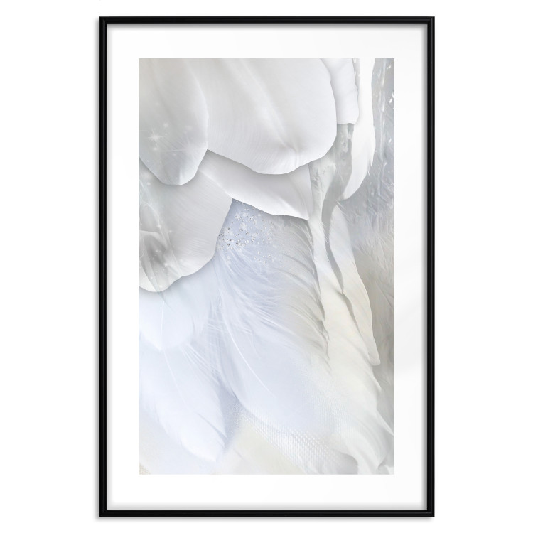 Wall Poster Providence - abstract composition of white feather wings and flowers 127876 additionalImage 18