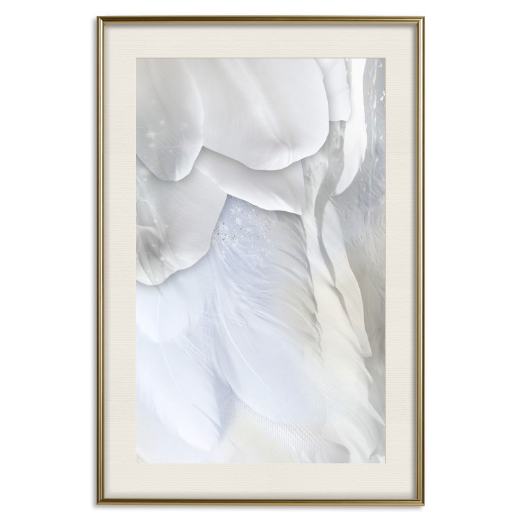 Wall Poster Providence - abstract composition of white feather wings and flowers 127876 additionalImage 20