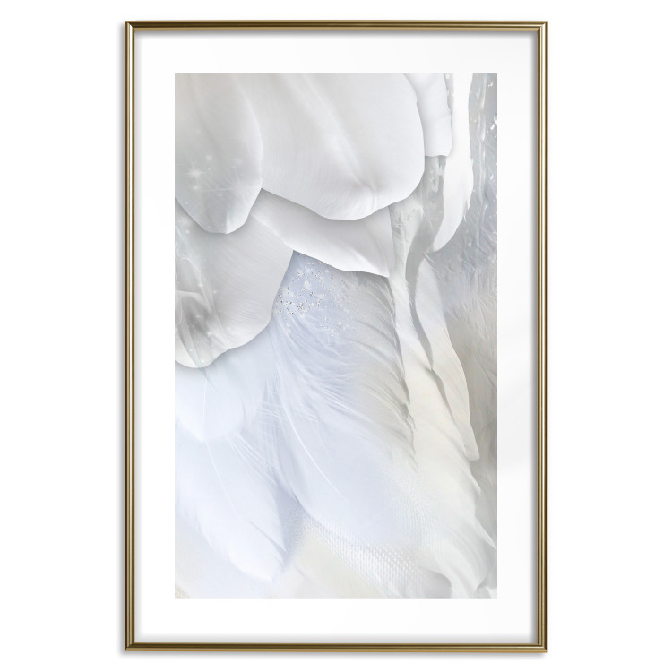Wall Poster Providence - abstract composition of white feather wings and flowers 127876 additionalImage 13