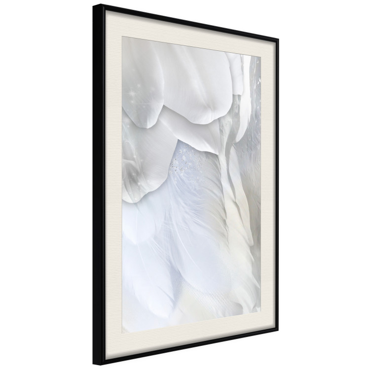 Wall Poster Providence - abstract composition of white feather wings and flowers 127876 additionalImage 3