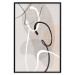 Wall Poster Love Configuration - abstract line art on fabric texture 128076 additionalThumb 16