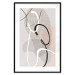 Wall Poster Love Configuration - abstract line art on fabric texture 128076 additionalThumb 15