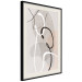 Wall Poster Love Configuration - abstract line art on fabric texture 128076 additionalThumb 2