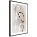 Wall Poster Love Configuration - abstract line art on fabric texture 128076 additionalThumb 6