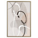 Wall Poster Love Configuration - abstract line art on fabric texture 128076 additionalThumb 21