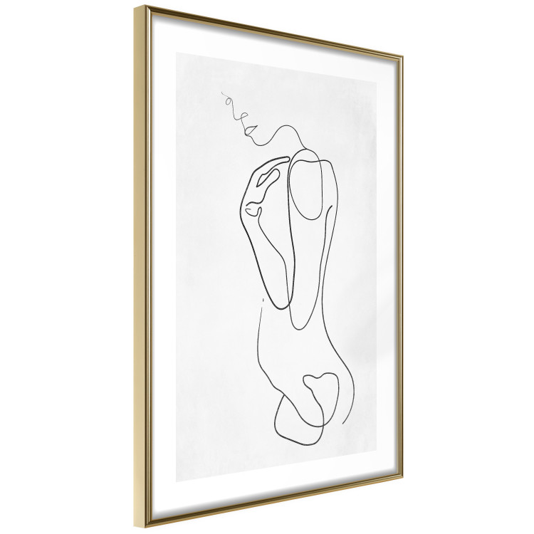 Wall Poster Linear Nude - abstract and black line art of a woman on a plain background 129776 additionalImage 9
