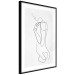 Wall Poster Linear Nude - abstract and black line art of a woman on a plain background 129776 additionalThumb 8
