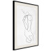 Wall Poster Linear Nude - abstract and black line art of a woman on a plain background 129776 additionalThumb 2