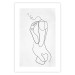 Wall Poster Linear Nude - abstract and black line art of a woman on a plain background 129776 additionalThumb 25